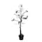 4ft. Pre-Lit Artificial Halloween Black Spooky Twig Tree with Bats and 120 Orange & Purple LED Lights